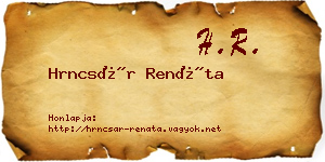 Hrncsár Renáta névjegykártya