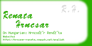 renata hrncsar business card